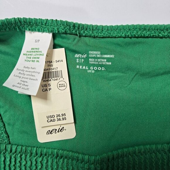 Aerie Green Cheeky Bikini Bottom - Picture 4 of 5